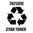 Tech-Remanufactured TN258XL Brother TN258XL Cyan High Yield Toner Cartridge